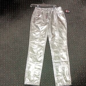 Silver Metallic Pants